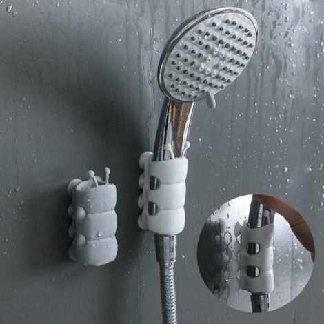 SIGANDG support douche réglable rotatif à 360 °,support douche sans  percage,à main support pommeau de douche réglable étanche super puissant support  douche réglable ventouse de salle de bain（argent） : : Bricolage