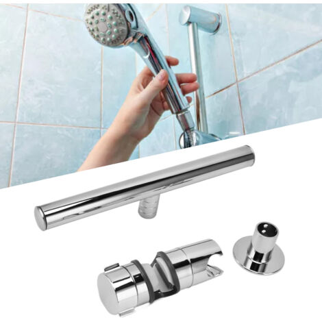 [Support de Douche Fixe] Ensemble de Rail de Glissière et Douchette Manuelle en Cuivre - Connecteur 26cm, Base + Vis Incluses