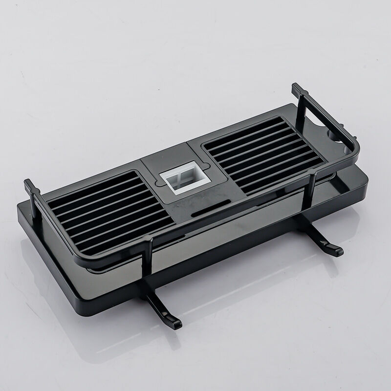 Support de douche noir 30 18 mm, rangement de salle de bain, douche sans perçage, avec porte-savon, crochet et porte-serviettes mural, support