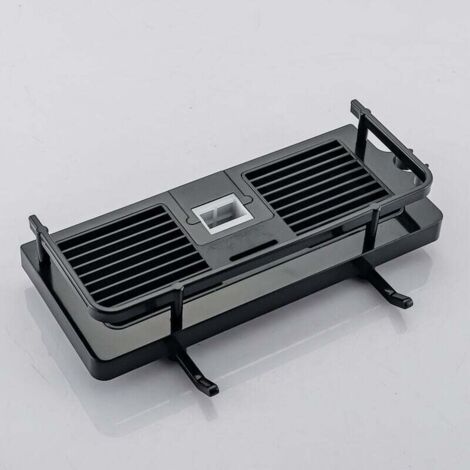 Support de douche noir 30 18 mm, rangement de salle de bain, douche sans perçage, avec porte-savon, crochet et porte-serviettes mural, support autocollant antirouille