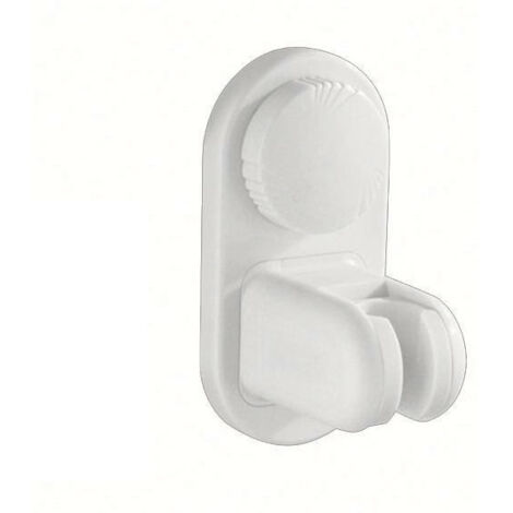Support de douche perforé blanc titane, accessoires de douche, pommeau de douche fixe, base en carton auto-adhésive, porte-fleurs réglable