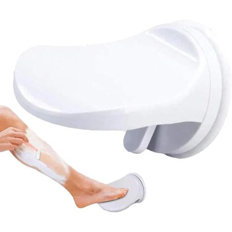 Support de douche pour rasage  Repose-pieds en plastique avec ventouse antidérapante  Support de douche pour pieds  Repose-pieds de douche antidérapant (1 pièce)