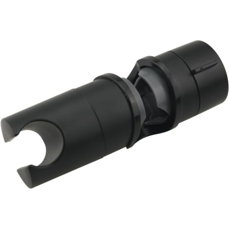 Support de douche réglable, compatible avec une barre de douche de 20 à 25 mm, noir
