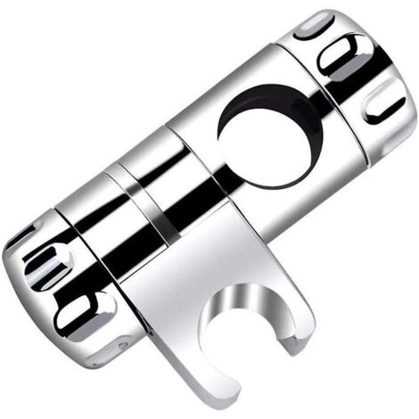 Support de douche réglable pour barre murale - Support de douchette interchangeable - ABS chromé, diamètre 25 mm