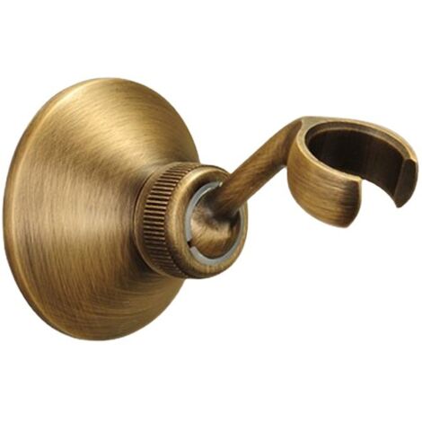 Support de douche rétro pour douchette à main réglable en laiton massif, bronze, support de douche, support mural à 360 degrés pour douchette à main