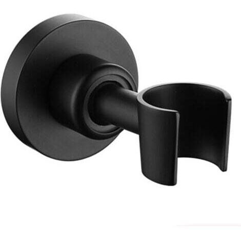 Support de douche, support de pommeau de douche en acier inoxydable 304, réglable à 360° (noir)