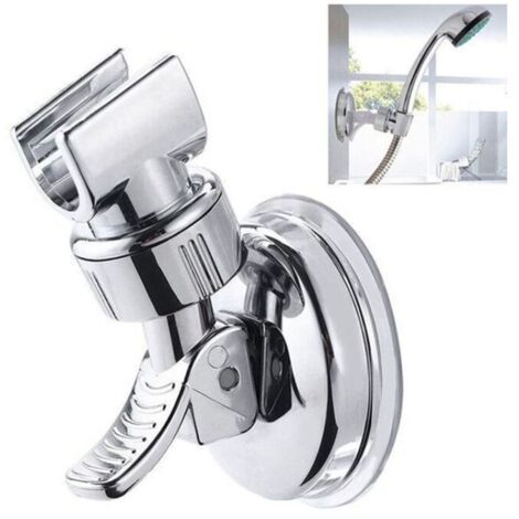 Support de Douche, Support Douche Ventouse, Support Douchette Ventouse Orientable, Support Douche sans Percage, Support de Pomme de Douche Mural Universel, Fixation Pommeau de Douche