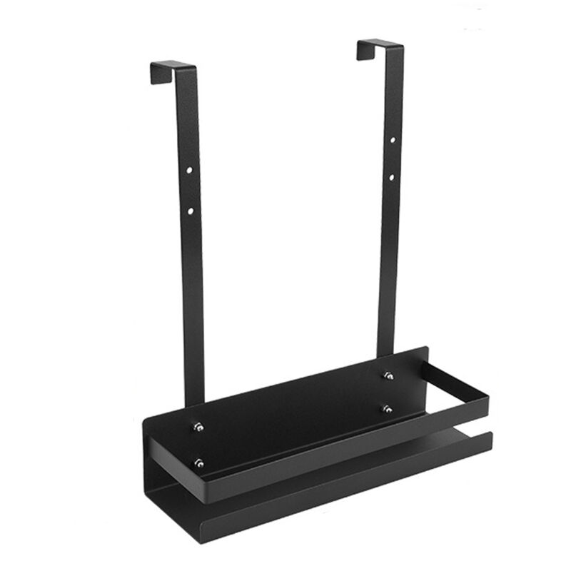 Support de douche suspendu noir en acier inoxydable, panier de douche suspendu