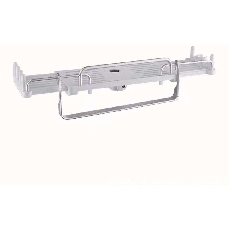 Support de douche télescopique, porte-serviettes, adapté à une barre de douche de 18 à 25 mm, blanc