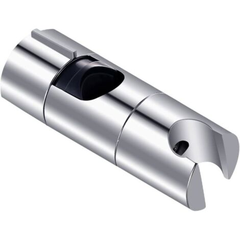 Support de Douche,18-25MM à Diamètre Réglable,Chromé + Conception ABS Support Douchette,Adapté à la Barre de Douche