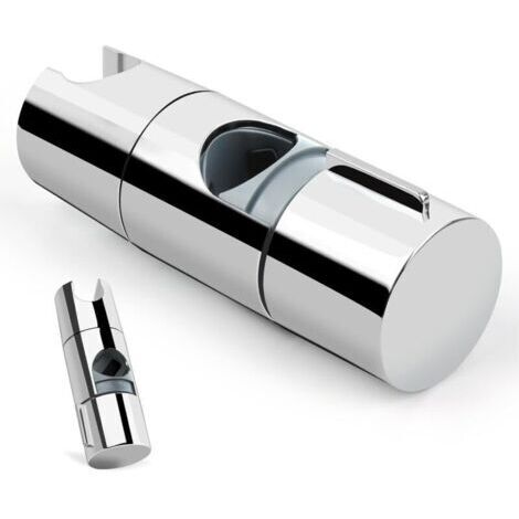 Support de Douche，Support de Douche à Main Remplaçable，support pommeau de douche，Adapté à la Barre de Douche，support douche sans percage pour Salle de Bain，ABS Chromé