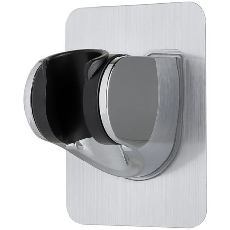 Support de douchette à main en métal, sans perçage, auto-adhésif, réglable, à fixer au mur pour salle de bain