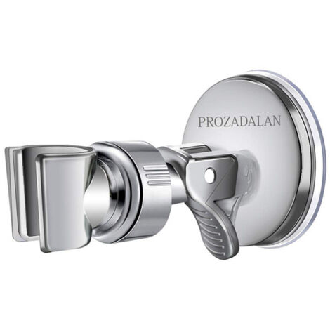 Support de Douchette à Ventouse Orientable 360° - Support Mural de Pommeau de Douche sans Perçage - Finition Chromée