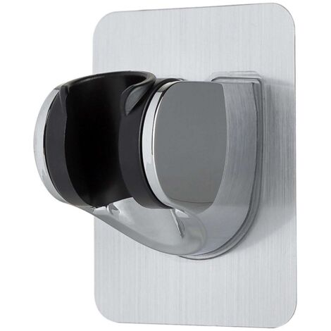 Support de douchette en métal, sans perçage, adhésif, fixation murale réglable pour salle de bain