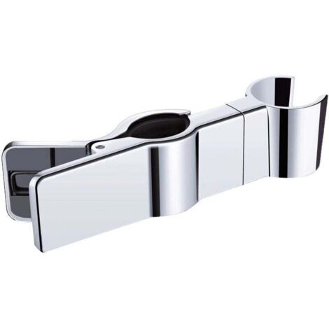 Support de douchette, métal, réglable, argent