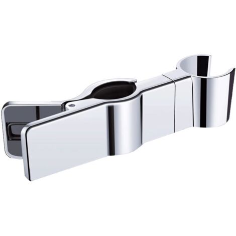 Support de douchette, métal, réglable, argent