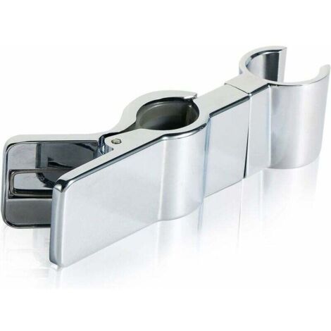 Support de Douchette,Accroche Pommeau de Douche Support Réglable pour Barre de Douche Pince de Douche Sans Percage Convient Aux Tringle 22-25 mm -Acier Inoxydable Chrome