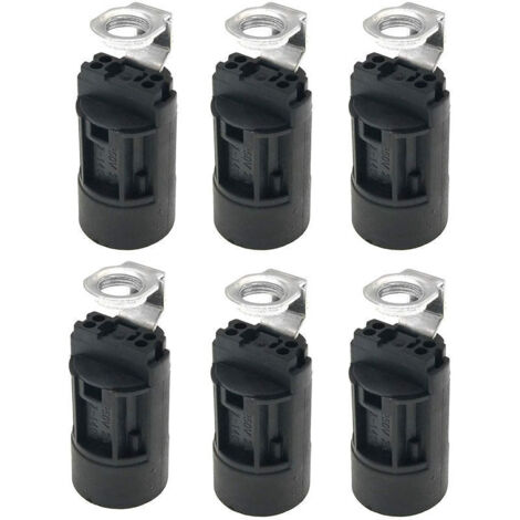 Support de douille E14 en plastique – Lot de 6 bases bougie pour lustres, restauration et création de lampes