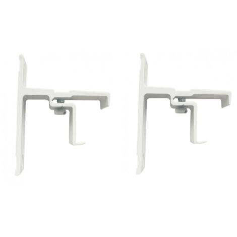 Support de face clipsable, 24x16 mm, saillie 40 mm, blanc, 2 pièces