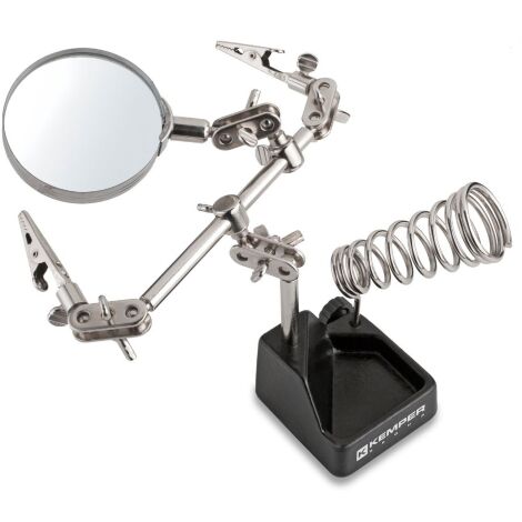 Support de fer A  souder A lectrique Kemper avec 2 pinces et loupe