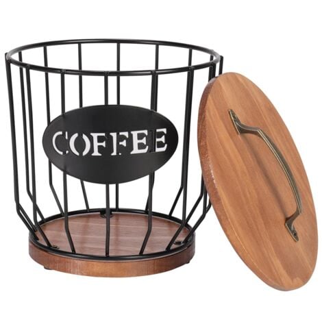 Acheter Grand panier de rangement de Capsules de café en fer, comptoir de  Table basse, support de dosettes de café en métal, gardien de dosettes  d'espresso