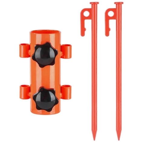 Support de fixation au sol pour poteau d'auvent avec clou de fixation ---