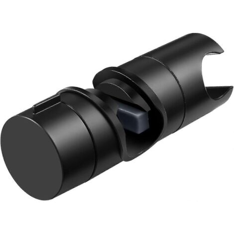Support de fixation coulissant pour pommeau de douche à main réglable en ABS, chromé noir, 19-25 mm