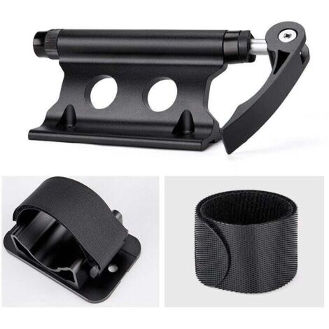 Support de Fixation de Fourche de Vélo, Porte-vélo à Fourche Avant et à libération Rapide en Alliage d'aluminium pour remorque ou Porte-Bagages de Camion(jeu de supports de toit noirs)