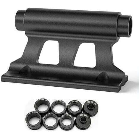 Support De Phare Pour Fourche De Vélo - Montage Facile, Réglable, Compatible M6, En ABS Et Acier, Noir/Argent