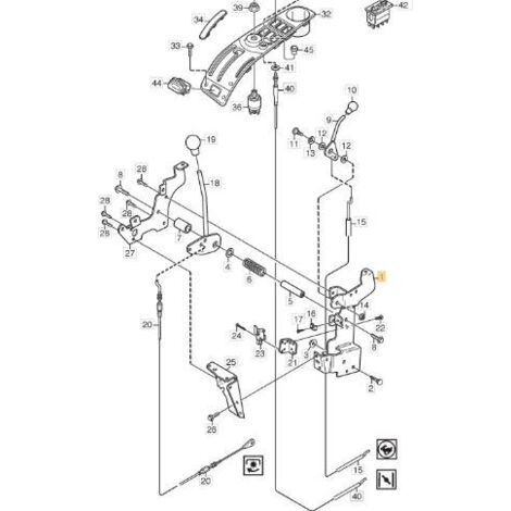 SUPPORT DE FIXATION DE LEVIER D'ACCÉLÉRATEUR PARK VNN ORIGINAL STIGA - 1134-4156-01