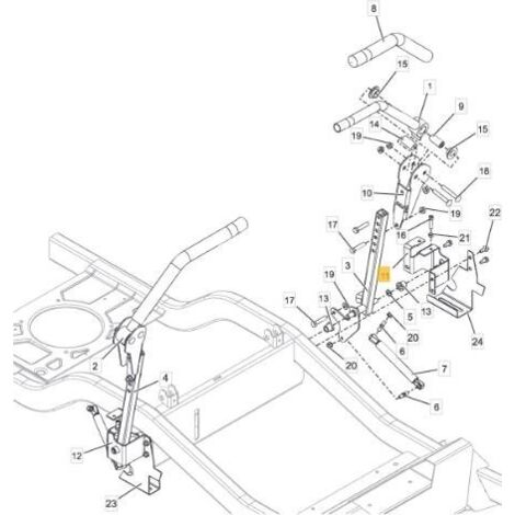 SUPPORT DE FIXATION DE LEVIER DE DIRECTION GAUCHE ORIGINAL STIGA - 118830819/0