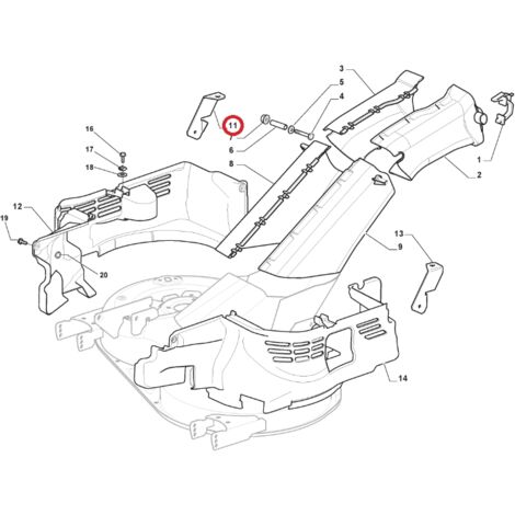 Support de fixation du carter arrière droit ORIGINAL STIGA tracteur de pelouse tondeuse 325774527/0