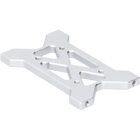 Support de fixation pour batterie en aluminium léger, compatible crawler RC 1/10 et empattement 313mm, montage robuste.