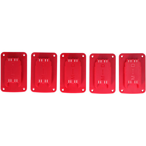 Support de Fixation pour Batteries Milwaukee - 5 Pièces, Rack de Rangement pour Outils Électriques Milwaukee