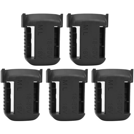 Support de fixation pour batteries Milwaukee M18 18V - Lot de 5 supports de rangement noirs pour atelier