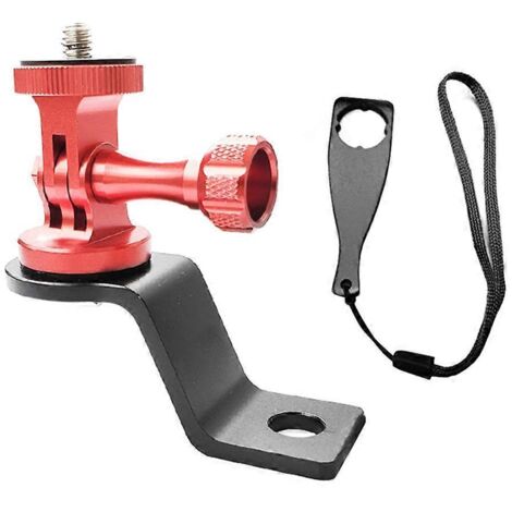 Support de fixation pour caméra d'action - Compatible GoPro, SJCAM SJ5000, Yi - Monture pour rétroviseur de moto en CNC