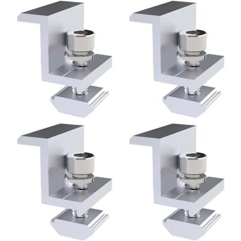 Support de fixation pour panneau solaire, support de fixation pour panneau solaire, argent, style Z, aluminium, large (coul : 4 pièces 35 mm)