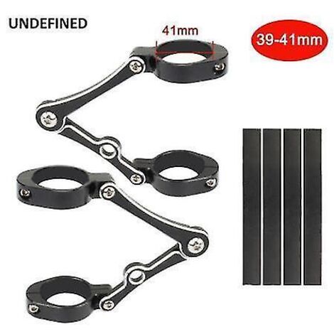 Support de fixation pour phare de moto, collier de serrage 37 mm, 41 mm, 49 mm, 54 mm, pour tube de fourche, universel pour Harley Dyna, Chopper, Bobber 39-41 mm, noir découpé