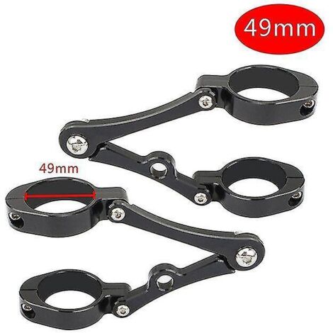 Support de fixation pour phare de moto, fixation universelle pour tube de fourche, 37 mm, 41 mm, 49 mm et 54 mm, compatible Harley Dyna, Chopper et Bobber (49 mm).