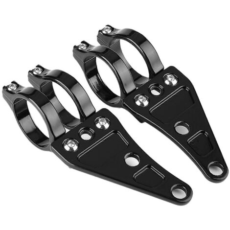 Support de fixation pour phare moto 2 pièces, colliers de serrage pour fourche 38-41 mm (1.5-1.6 pouces), support de projecteur moto, bride de montage universelle.