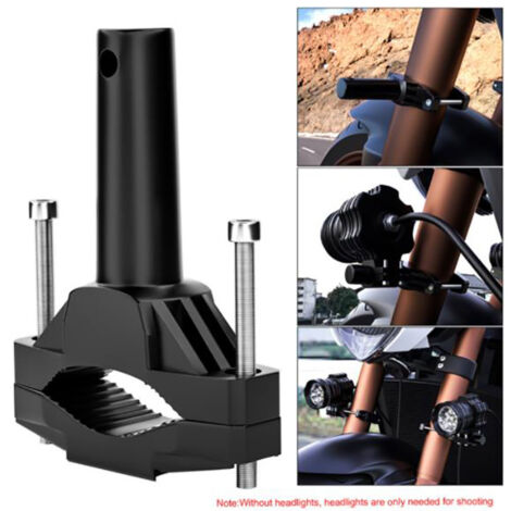 Support de fixation pour projecteur de moto, support de fixation pour amortisseur, grande pince, support de tige d'extension pour phare de moto tout-terrain