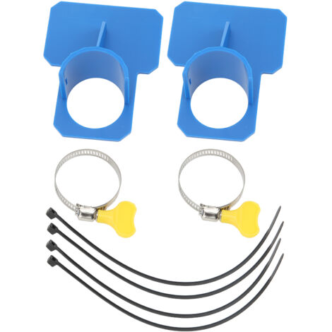 Support de Fixation pour Tuyaux de Piscine - Lot de 2 avec Colliers de Serrage Inclus