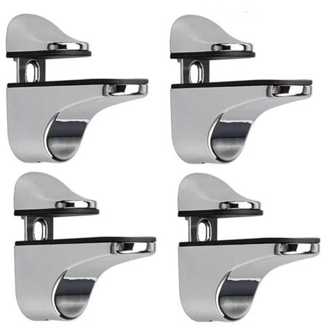 Support de fixation réglable pour étagère en verre, lot de 4, pince murale pour verre. - AquaForge