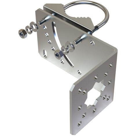 Support de fixation sur mât — Support mural — Accessoires extérieurs pour la maison — Kit de montage d'antenne sur mât [Mât non inclus] — Angle réglable