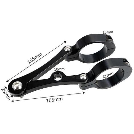 Support de fixation universel pour phare de moto, noir et argent