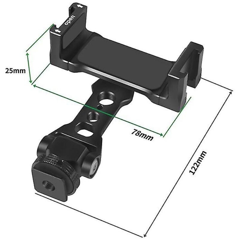 Support de fixation universel pour téléphone portable, vis 1/4", griffe porte-accessoire, trépied, monopode