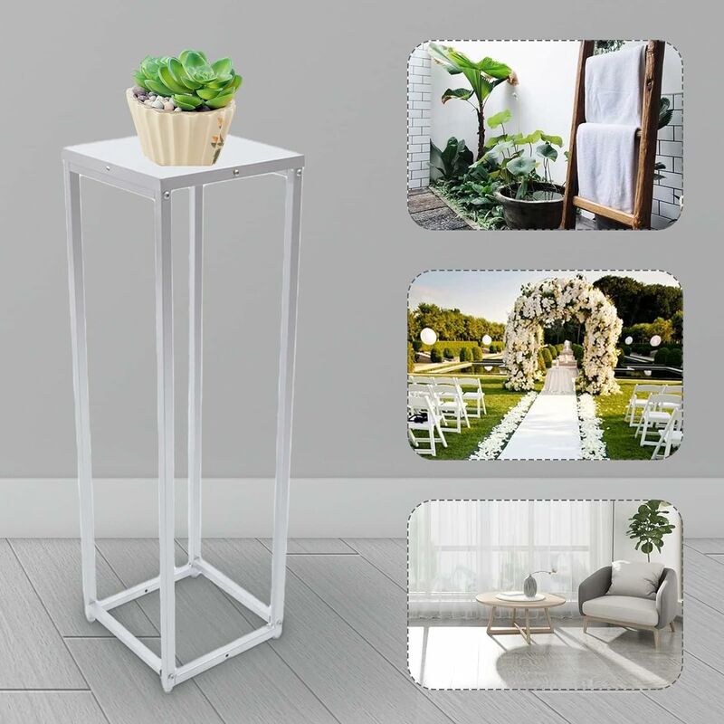 Senderpick - Support de fleurs de mariage en métal Vase de sol Support de fleurs en colonne Vase géométrique pour compositions florales de table,