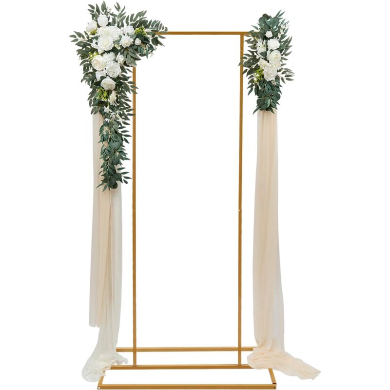 Support de fond pour ballons de mariage - En métal - Décoration de ballons de jardin - Pour mariages, fêtes d'anniversaire, fêtes de Noël - Doré