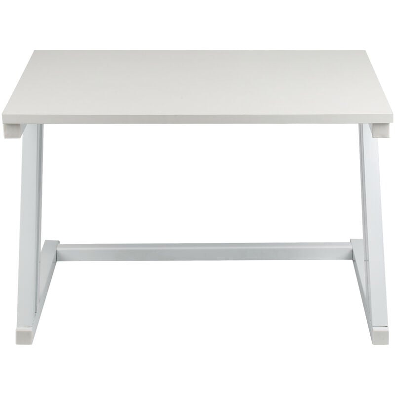 Support de four à micro-ondes, Etagère de cuisine support de four à micro-ondes à 2 niveaux, avec 4 crochets,Forme en z, 573838cm blanc