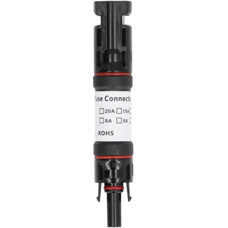 Support de fusible solaire PPO laiton avec système d'auto-verrouillage pour connecteur photovoltaïque DC 1000V 8A
